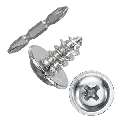 100pcs M2.6x5 Self Tapping Screws Carbon Steel Screws Silver - size: M2.6x5