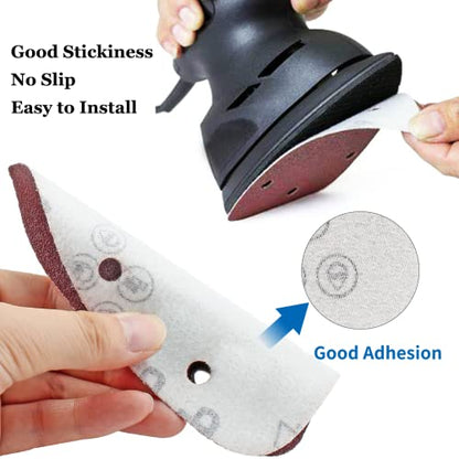 25 Pcs Mouse Detail Sander Sandpaper, 80 Grit, 5 Hole - size: 80 Grit - 25 Pcs