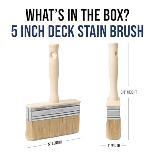 Foxtrot Deck Stain Brush, 5 Inch, Professional Grade - size: 5-Inch
