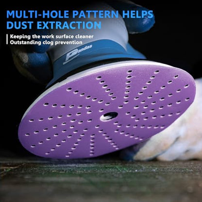 80 Grit, 6 in, 50 Pcs Ceramic Multi-Hole Sanding Disc, Hook and Loop, Premium for Fast Cutting, Film Back for Long Lasting, Premium Option for Metal Wood, Stock Removal, Fine Finishing - style: 6in - 80 Grit