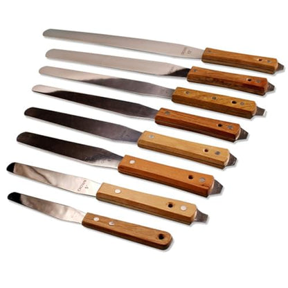Screen Printing Ink Spatula - Stainless Steel Ink Spatula Ink Knife Wood Handle Flexible Ink Spatula for Screen Printing - 4in / 5in / 6in / 7in / 8in / 9in / 10in / 12in (10 Inch) - color: 10 Inch