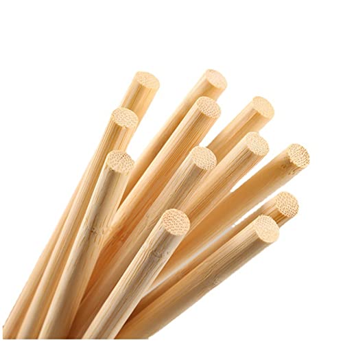 HOPELF 10PCS Dowel Rods - 1/2 x 12 Inch Bamboo Sticks - for Crafts, Hardwood Assortment, DIYers - size: 1/2" x 12"