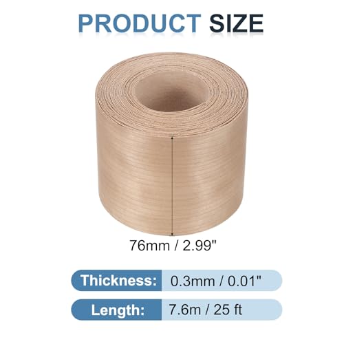 PATIKIL Cherry Edge Banding, 3 Inch x 25 ft Wood Veneer Tape Pre-glued Flexible Plywood Edge Banding with Hot Melt Adhesive for Furniture Restoration