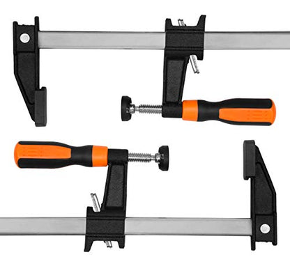 WEN JN8504 8.5-Amp Plate and Biscuit Joiner with Case and Biscuits & 10236F2 Quick-Adjust 36-Inch Steel Bar Clamps with 2.5-Inch Throat and Micro-Adjustment Handle, Two Pack , Multicolor