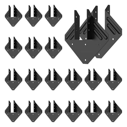 20Pack Hurricane Ties for Rafter Bracket 18-Gauge Joist Hanger Black