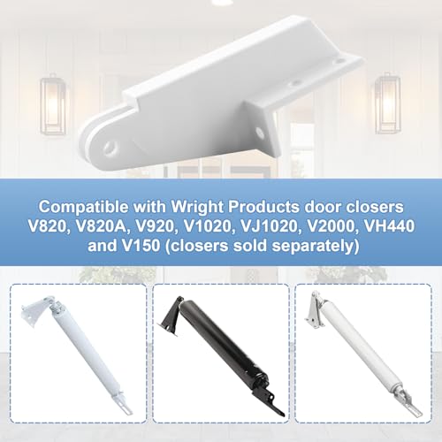 White Replacement Door Jamb Bracket for Lanai Screen Door Closers