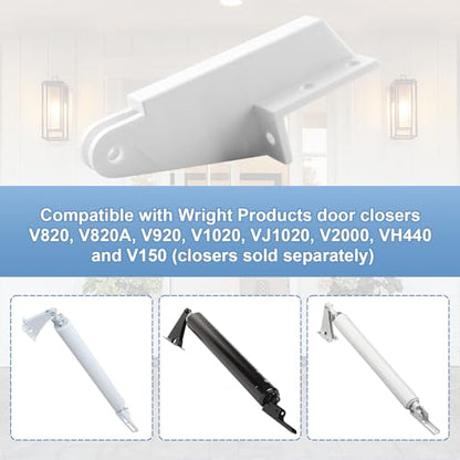 White Replacement Door Jamb Bracket for Lanai Screen Door Closers