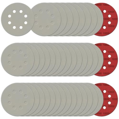 100Pcs 5 Inch Sanding Discs Hook & Loop 8-Hole Wet Dry Sandpaper 10000 Grit - style: 100Pcs 10000 Grit