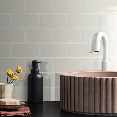 STICKGOO 10-Sheet Subway Tile Peel and Stick Backsplash, Self Adhesive Vinyl Wall Tiles, Stick on Backsplash for Kitchen and Bathroom(Thicker Design) - color: Light Coffee