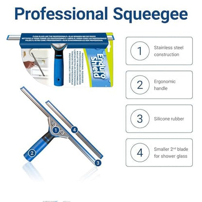 EnduroShield Professional Window Squeegee - 10 & 14 Inch Blades - size: Single: Professional Squeegee