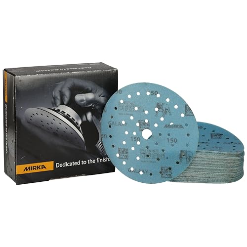 Mirka Galaxy Multifit 6 Inch Ceramic Discs, 150 Grit, Hook & Loop, 50 Pack - size: Grit 150