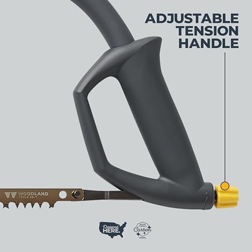 Woodland Tools 24 Inch Bow Saw – Heavy Duty Frame with Hardened Steel Blade, Comfort Grip, Tension Lever, Manual Saw for Trees, Brush, and Christmas Tree Cutting - style: Heavy Duty Bow Saw