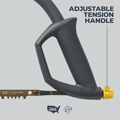 Woodland Tools 24 Inch Bow Saw – Heavy Duty Frame with Hardened Steel Blade, Comfort Grip, Tension Lever, Manual Saw for Trees, Brush, and Christmas Tree Cutting - style: Heavy Duty Bow Saw