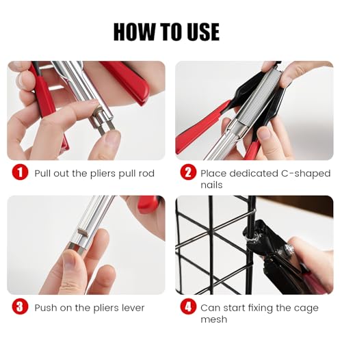 Hog Ring Pliers Kit, Pliers with 5000pcs Rings