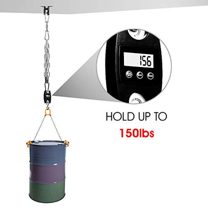 Yes4All Punching Bag Hanger, Stainless Steel Swivel Chain with 4 Snap Hooks for Heavy Bag, Gym Swing, Trapeze, and Hammock - color: Wood Beam Hanger with chain