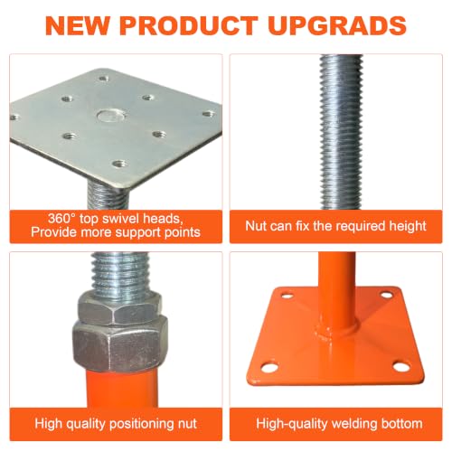 House Jack for House Leveing,5"-8" Range Screw Jack for Foundation, 4 Pack - size: 5-8 Inch-4 Pack