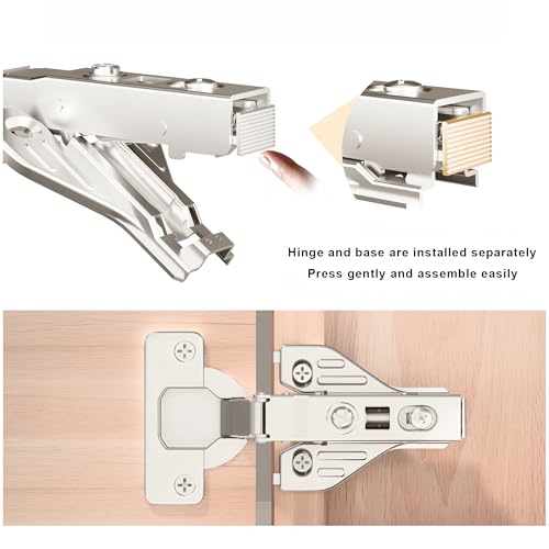 10Pcs Soft Close Face Frame Cabinet Hinges 50% Faster Install - size: 5 Pairs
