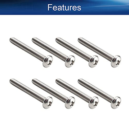 30Pcs M4-0.7 x 30mm Pan Head Phillips Machine Screws - size: M4 x 30mm