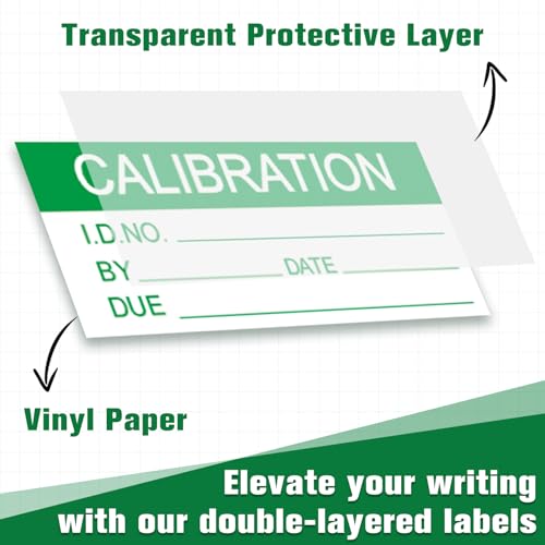 Harloon 210 Pcs Self Laminating Calibration Labels 0.5"x1" - size: 0.5"x1"