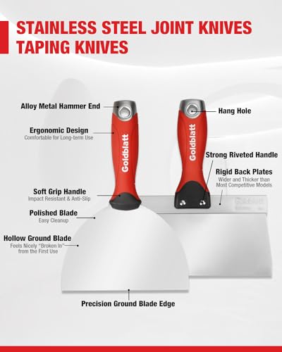 Goldblatt Drywall Hand Tool Kit, 6‑Piece Painter’s Tools