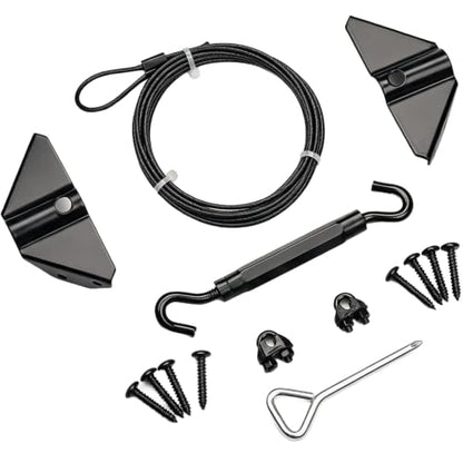 Anti Sag Gate Kit for Wooden Fence, Gate Tensioner Cable Kit, Black Zinc