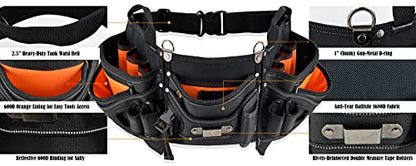 WELKINLAND 18-Pocket Carpenter tool belt, Easy-Access HVAC Tool Belt