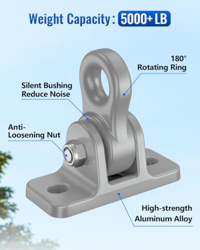 Heavy Duty Swing Hangers, Indoor-Outdoor Hooks, 4-Pack - color: 4 Pack Silver