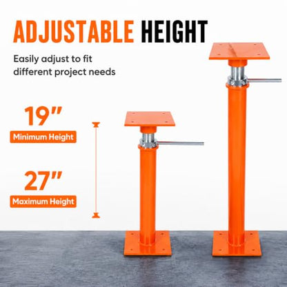 House Floor Jack Adjustable Height Jacking Post Foundation Jacks Pole Joist Support Basement Jack Column Lift Support for Leveling (19“ - 27”, 18000lbs) - size: 19“ - 27”, 18000lbs