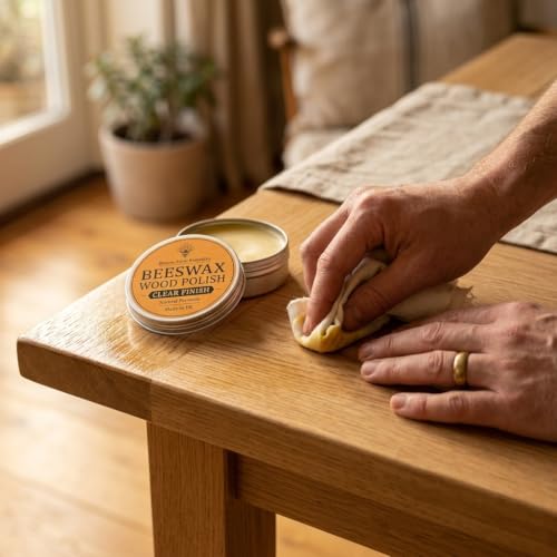 Premium Natural Beeswax Polish for Wood & Furniture, Food Safe - 7 Fl Oz - size: 7.0 fl oz - Large Tin