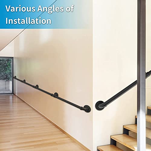 Wall Handrail 13FT/400CM,Pipe Staircase Handrail - size: 13 Feet