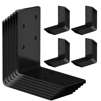 30 Pack L Brackets 3x3 for Wood Heavy Duty Corner Angle Brace Black - size: 3''x1.5''