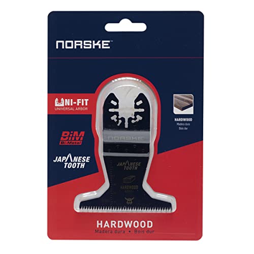 Norske Tools NOTP211 2-3/4 inch Japanese Tooth Bi-Metal Oscillating Multi Tool Accessory Blade for Wood and Hardwood - style: Hard Wood 2-3/4”