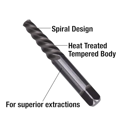 Century Drill & Tool 73403 Spiral Flute Screw Extractor, #3, gray - size: #3