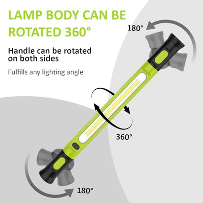 ERAY Magnetic Work Light Bar with Hooks 6000mAh /3000LM for Mechanics - color: Green