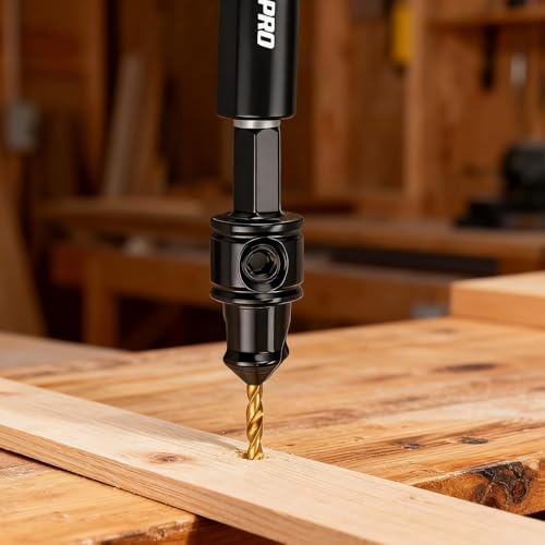 GRENPRO Countersink Drill Bit Set, 14PCS 2-Flute Adjustable Bits for Wood