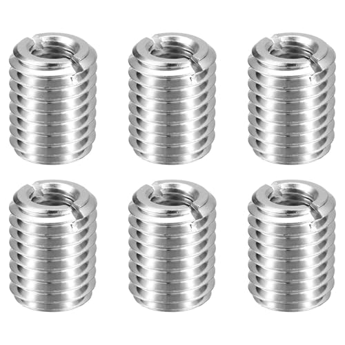 HARFINGTON 6pcs Thread Repair Inserts M14 x 2 Male to M8 x 1.25 Female Thread 18mm Long Stainless Steel Reducing Nuts Metric Self Tapping Sleeves Threaded Reducer Industrial Fasteners - size: M14 x 2 Male to M8 x 1.25 Female x 18mm