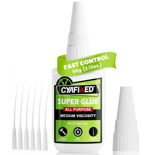 Fast & Control Medium Super Glue 60g, All-Purpose Cyanoacrylate CA Glue - size: 2 oz
