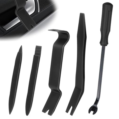 BFXM 5PCS Auto Trim Removal Tool kit,Clip Pry Tools Kit No Scratch Plastic - color: black