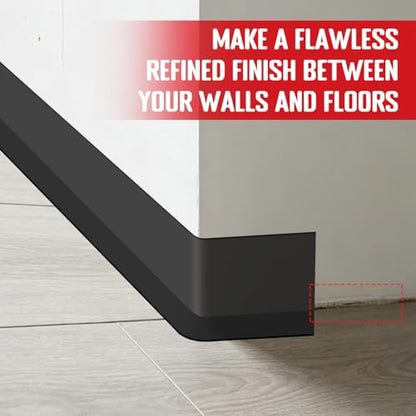 Self-Adhesive Flexible Molding Trim,Waterproof Molding,Black,2.79inX20ft - color: Black(2.79inX20ft)