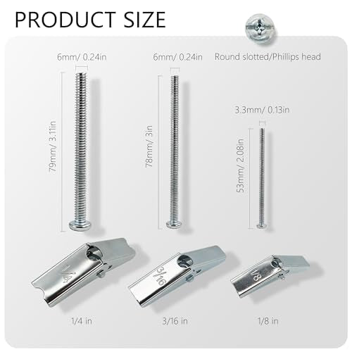 28 Sets Hollow Wall Anchors Toggle Bolts with Screws