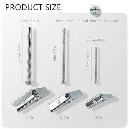 28 Sets Hollow Wall Anchors Toggle Bolts with Screws