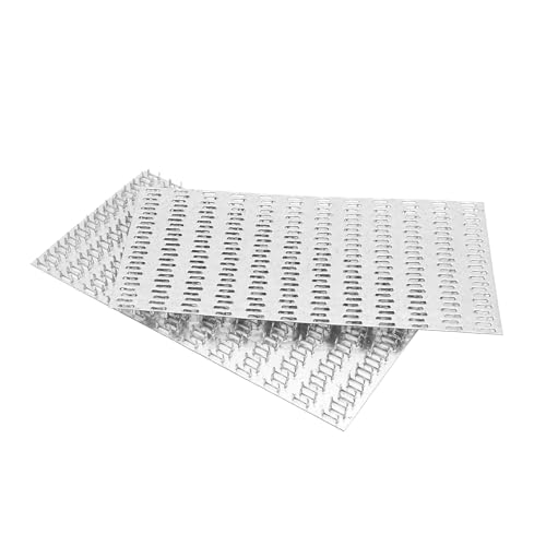 6-Pack 6x12 Inch Pronged Truss Plates, Galvanized Steel Flat Mending Brackets for Wood Timber Connectors and Roofing Trusses, 19 Gauge - size: 6pcs 6 x 12 inch