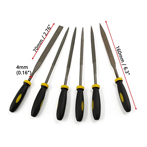 Bivethoi Metal Files Set of 6, Carbon Steel Rasp - style: Set of 6