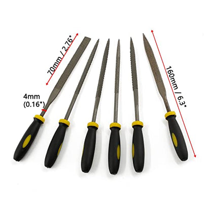 Bivethoi Metal Files Set of 6, Carbon Steel Rasp - style: Set of 6