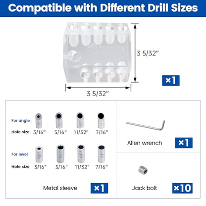 Muzata Upgraded Multi Angle Drill Guide Tool Drill Guide CT19 - size: 25°- 45° & 90°