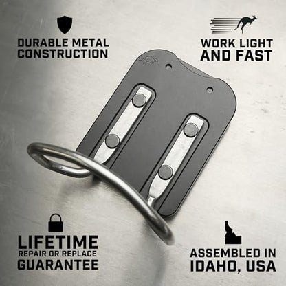 Holstery HammerMaster | Hammer Holder Loop - Clip-On Tool Belt Holster Holds Hammers, Hatchet, or Mallet - style: HammerMaster Pro