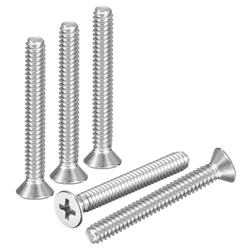 DTGN #10-24x1-1/2 Phillips Flat Head Machine Screw 304 Silver 30pcs - color: Silver, size: #10-24x1-1/2"