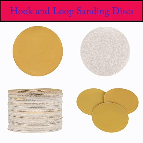 waltyotur 100Pcs Hook and Loop Sanding Discs 6 Inch NO-Hole 120-Grit Sandpaper Sanding Discs Hook and Loop Backing Sandpaper Aluminum Oxide Round for Polishing Accessories - size: 120-Grit, style: 6 Inch