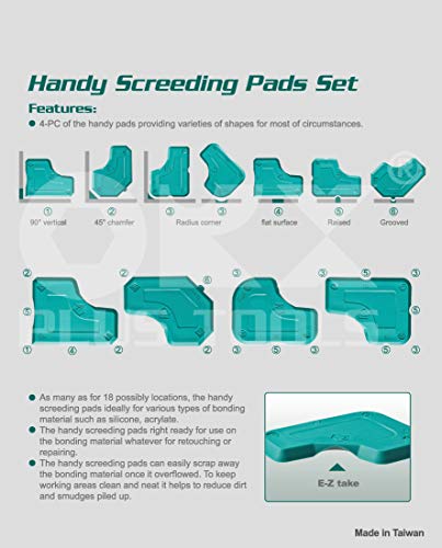 ORXPLUS Tools 4 Piece Silicone Sealant Finishing Caulking Tool Kit - size: 4 Pieces Caulking Tool Kit