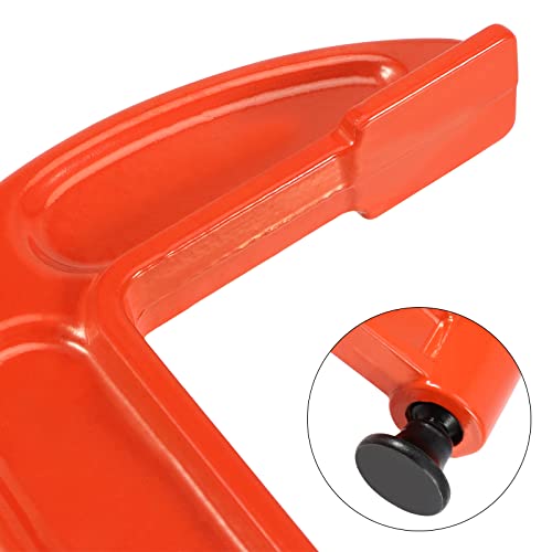 SEUNMUK 4 Pack C-Clamps Set, 4 Inch Heavy Duty C Clamps with Sliding T-Bar, High Strength Malleable Iron C-Clamp for Woodworking, Welding, 2-1/4 Inch Throat Depth, Orange